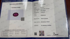 6.05 Carats IGL Certified Red Ruby Gem