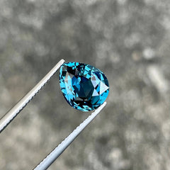 3.67 carats Blue Spinel Stone Pear Cut 