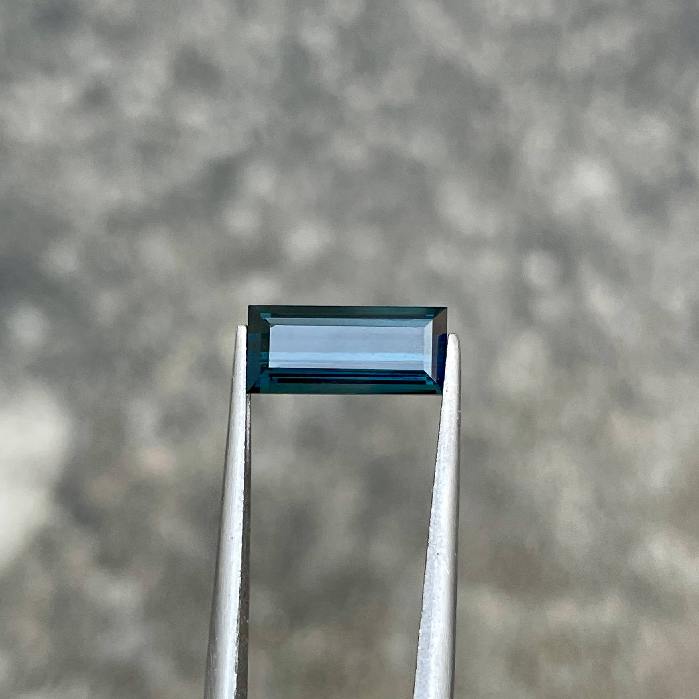 1.96 Carats Indicolite Tourmaline Gem