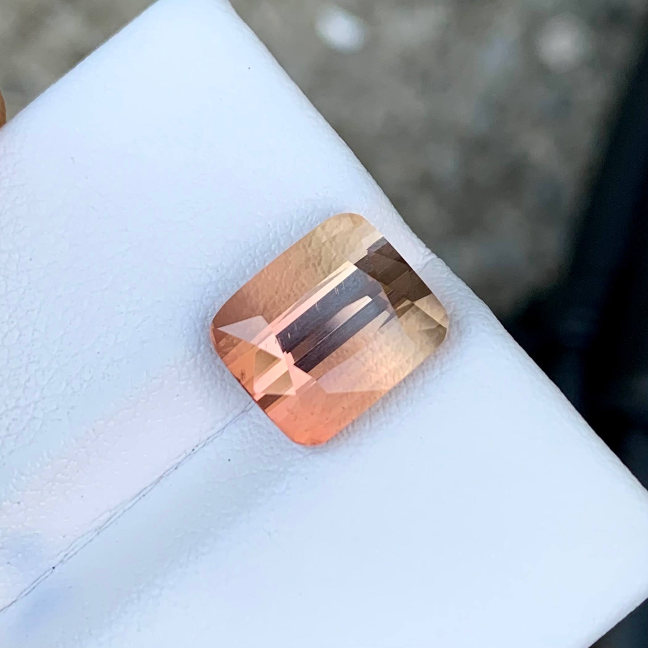 5.66ct Bicolor Tourmaline Cushion Cut