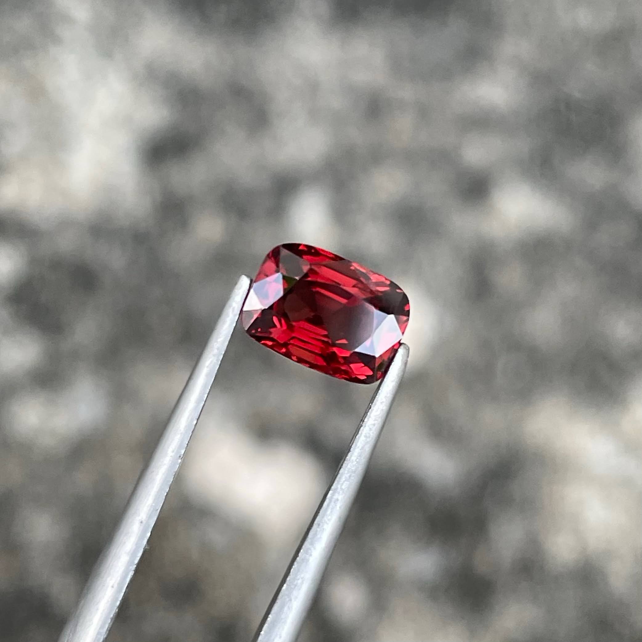 1.17 Carats Red Spinel Cushion Stone