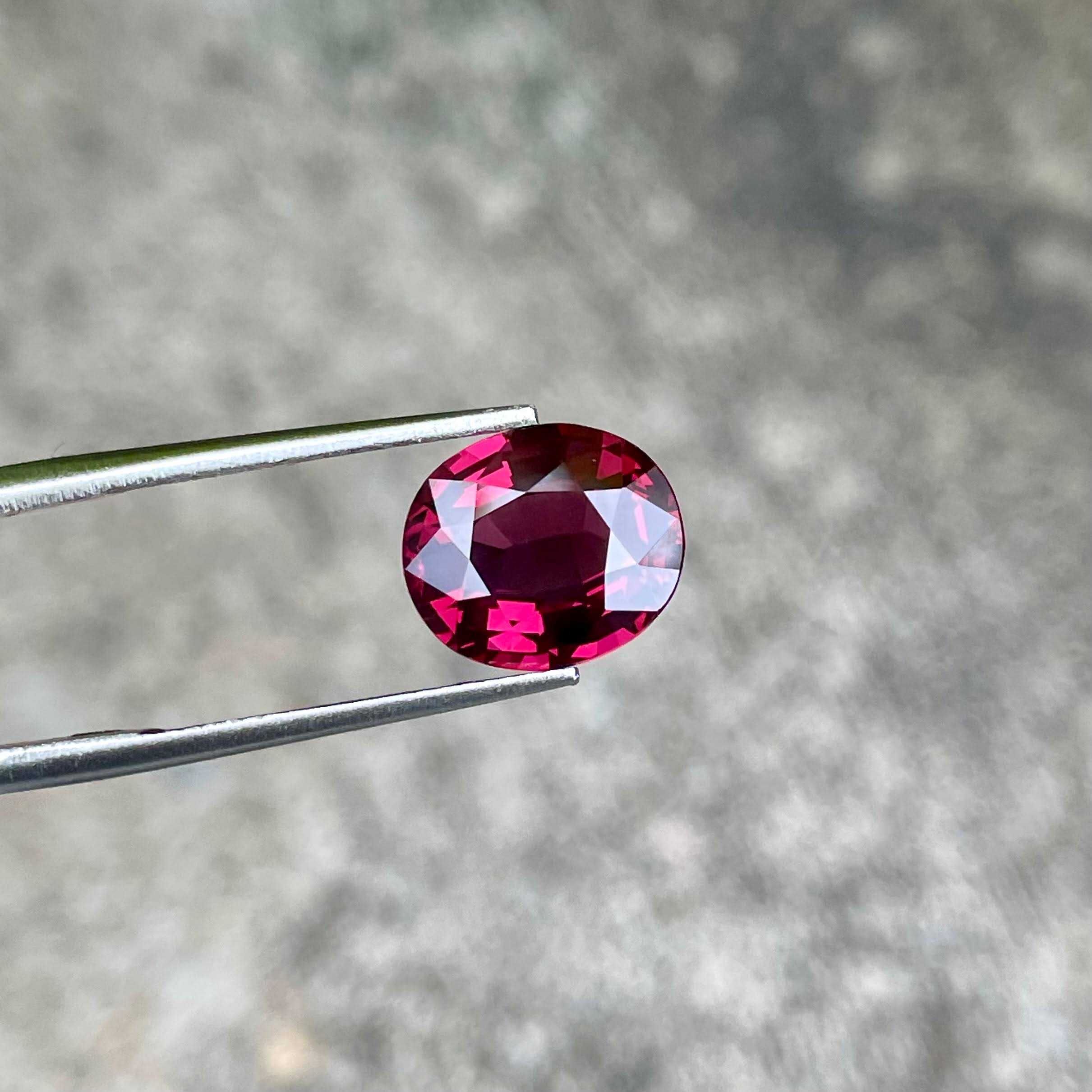 4.30 Carats Red Burmese Faceted Spinel