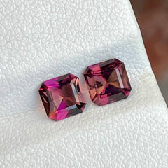 1.65 Carats Purplish Red Tourmaline Pair