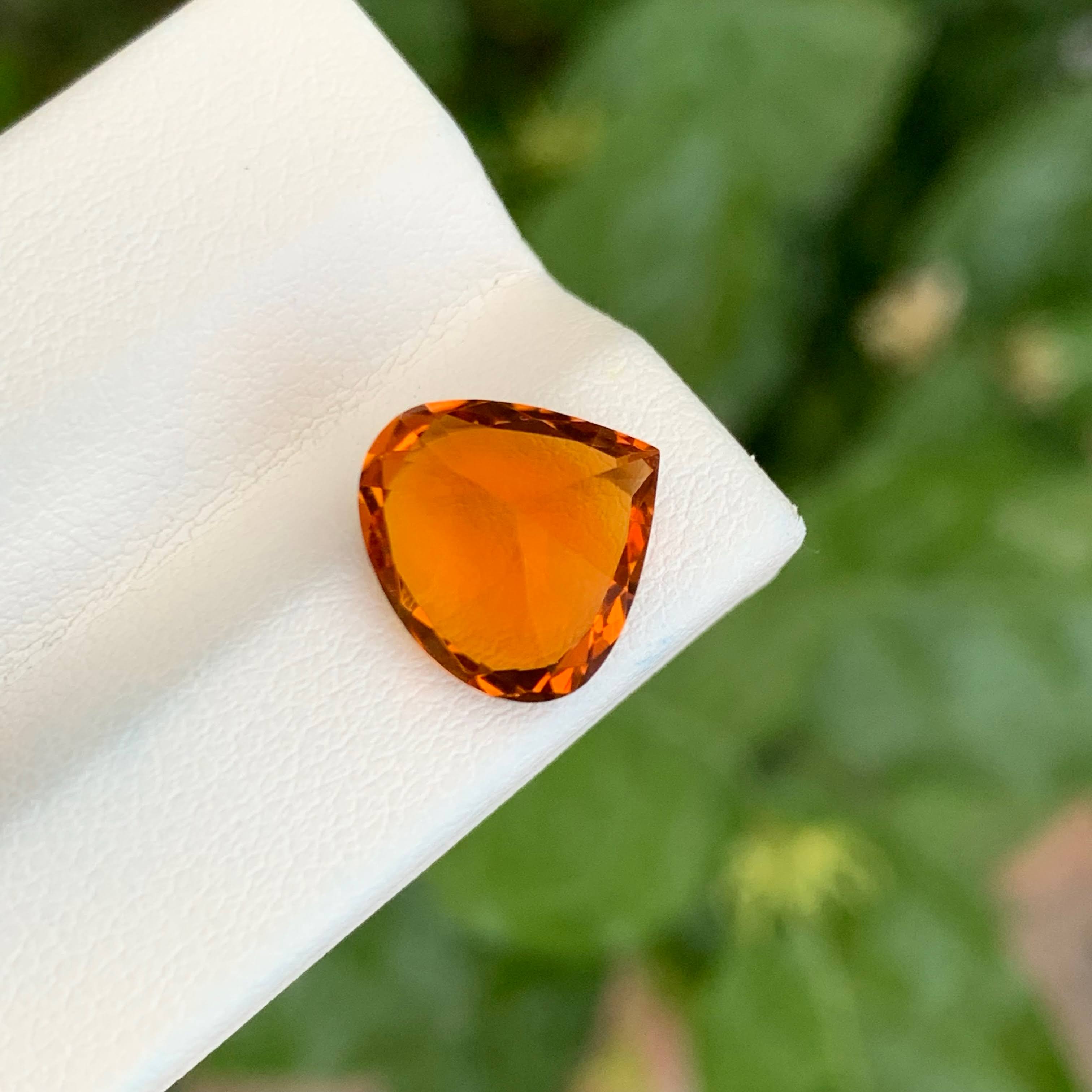 3.65 Carats Fire Citrine Gemstone