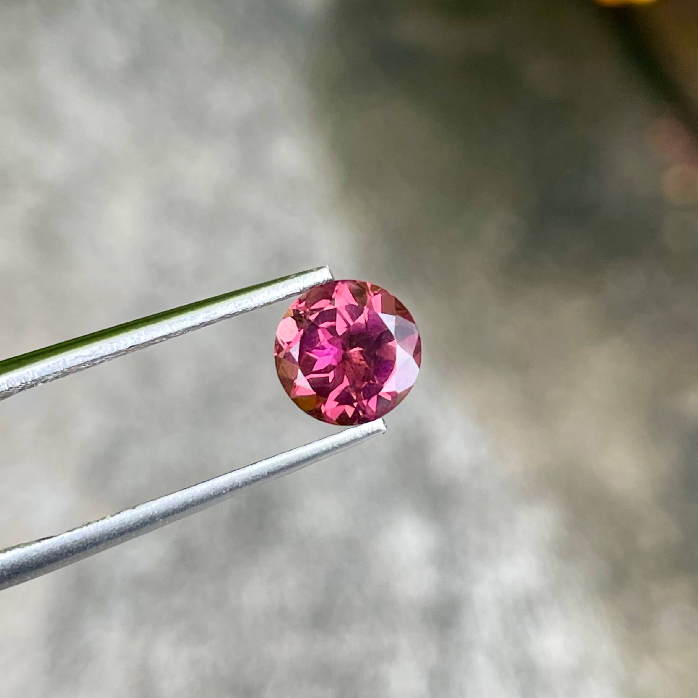 1.30 Carat Pink Round Tourmaline Stone