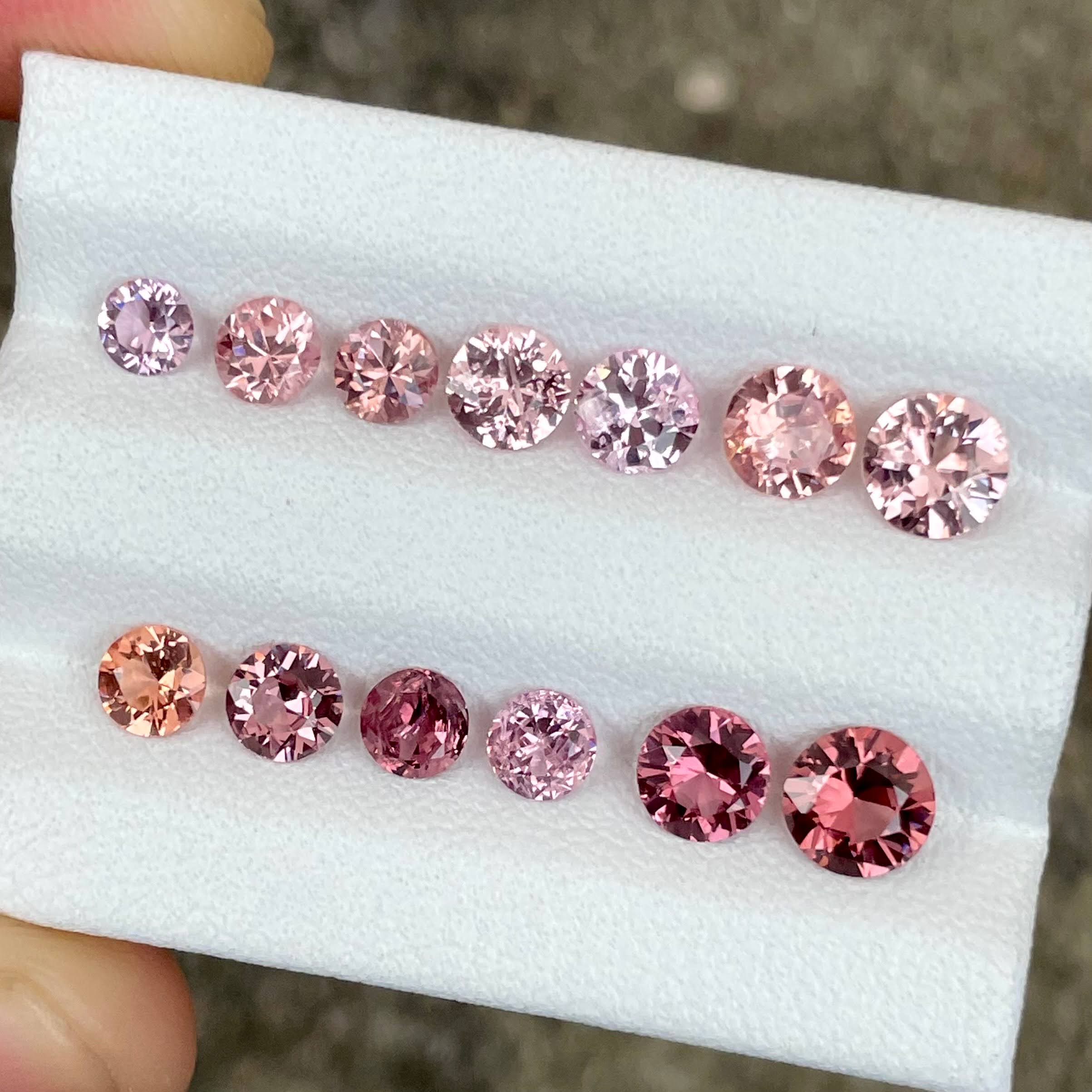 5.16ct Natural Burmese Spinel Lot Fancy Color Round