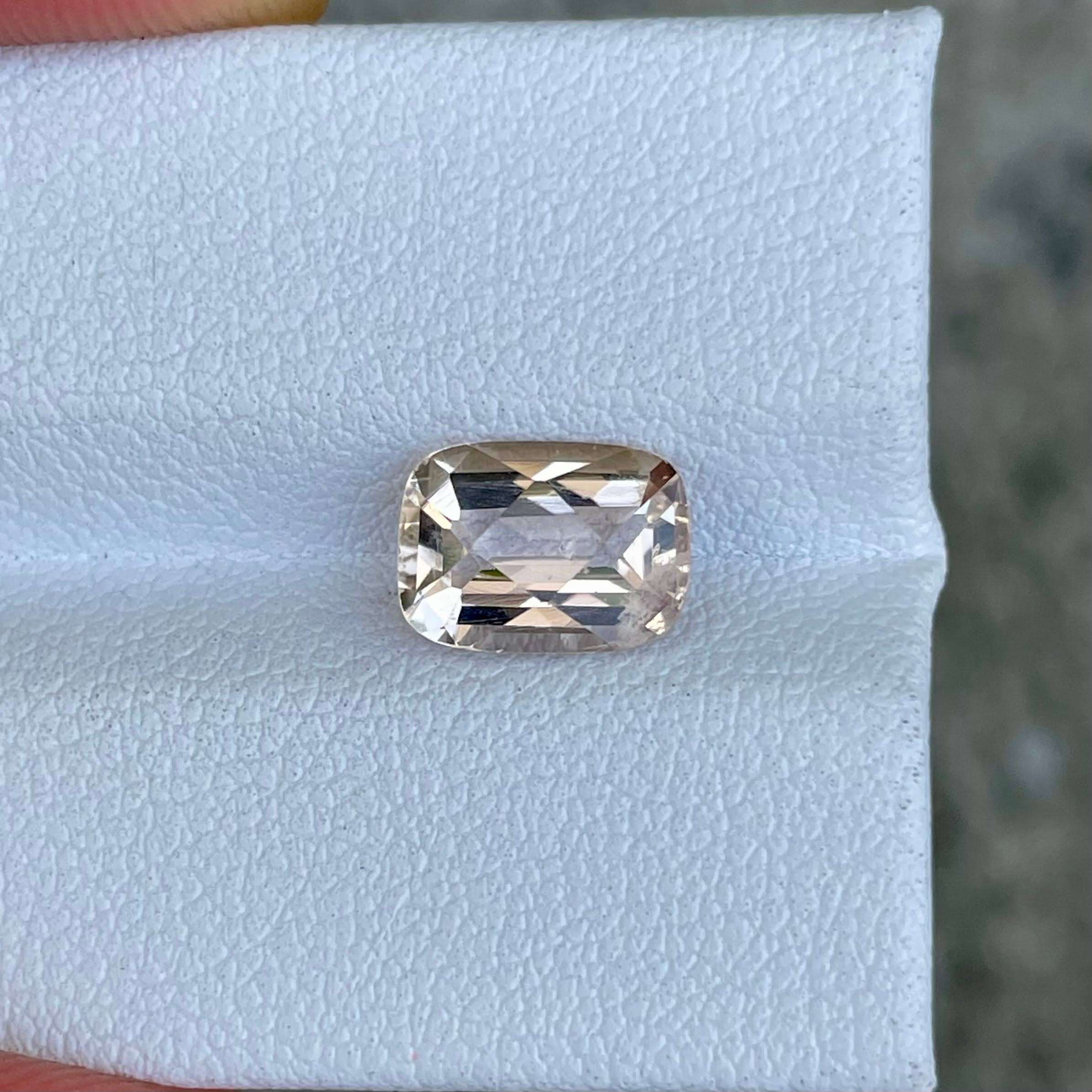 2.17 Carats Peach Topaz Cushion Stone