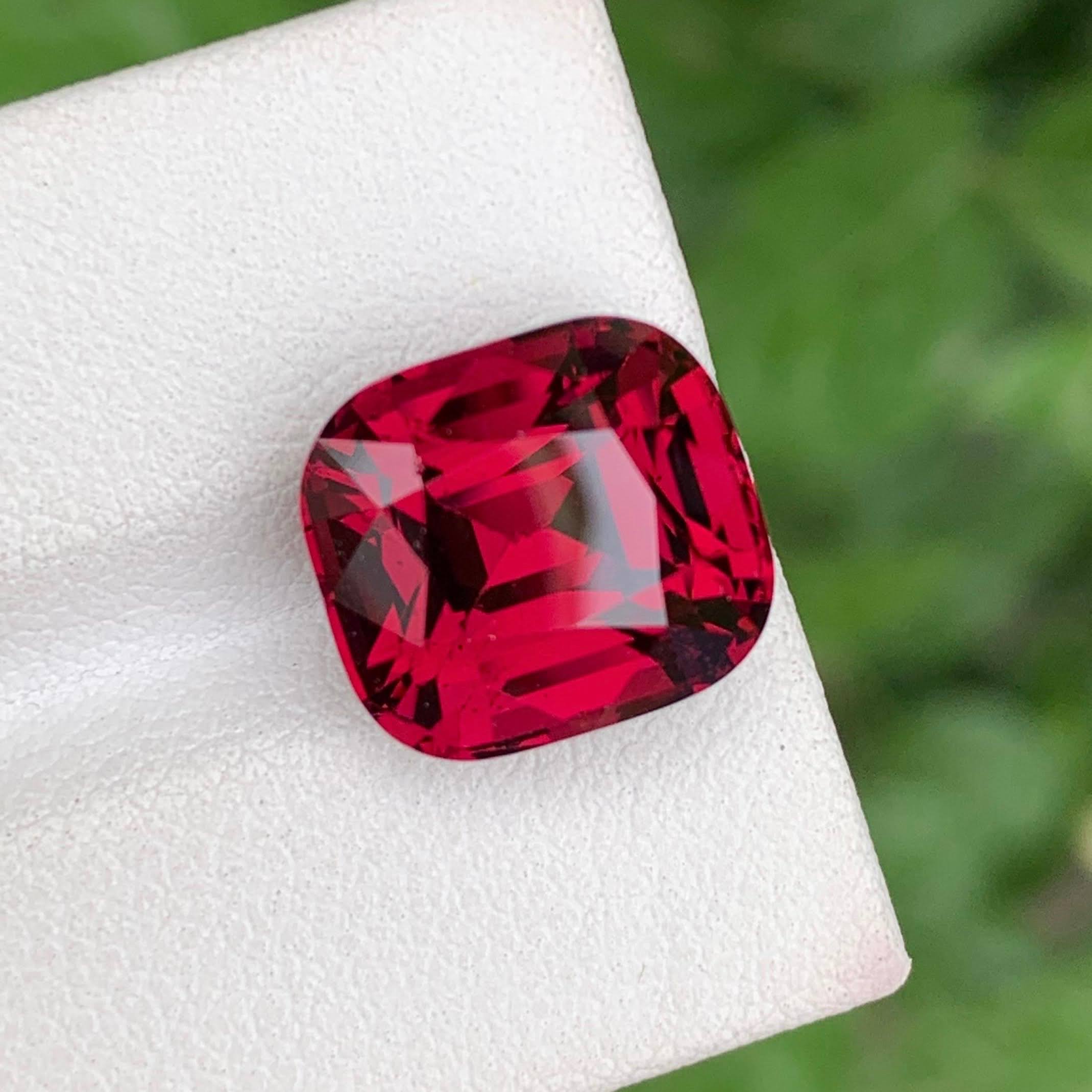 11.30ct Intense Red Garnet Cushion Cut