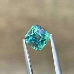 1.12Ct Teal Sapphire Cushion Cut