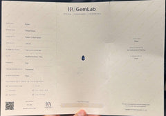 1.04 Ct Certified Cobalt Blue Spinel Pear