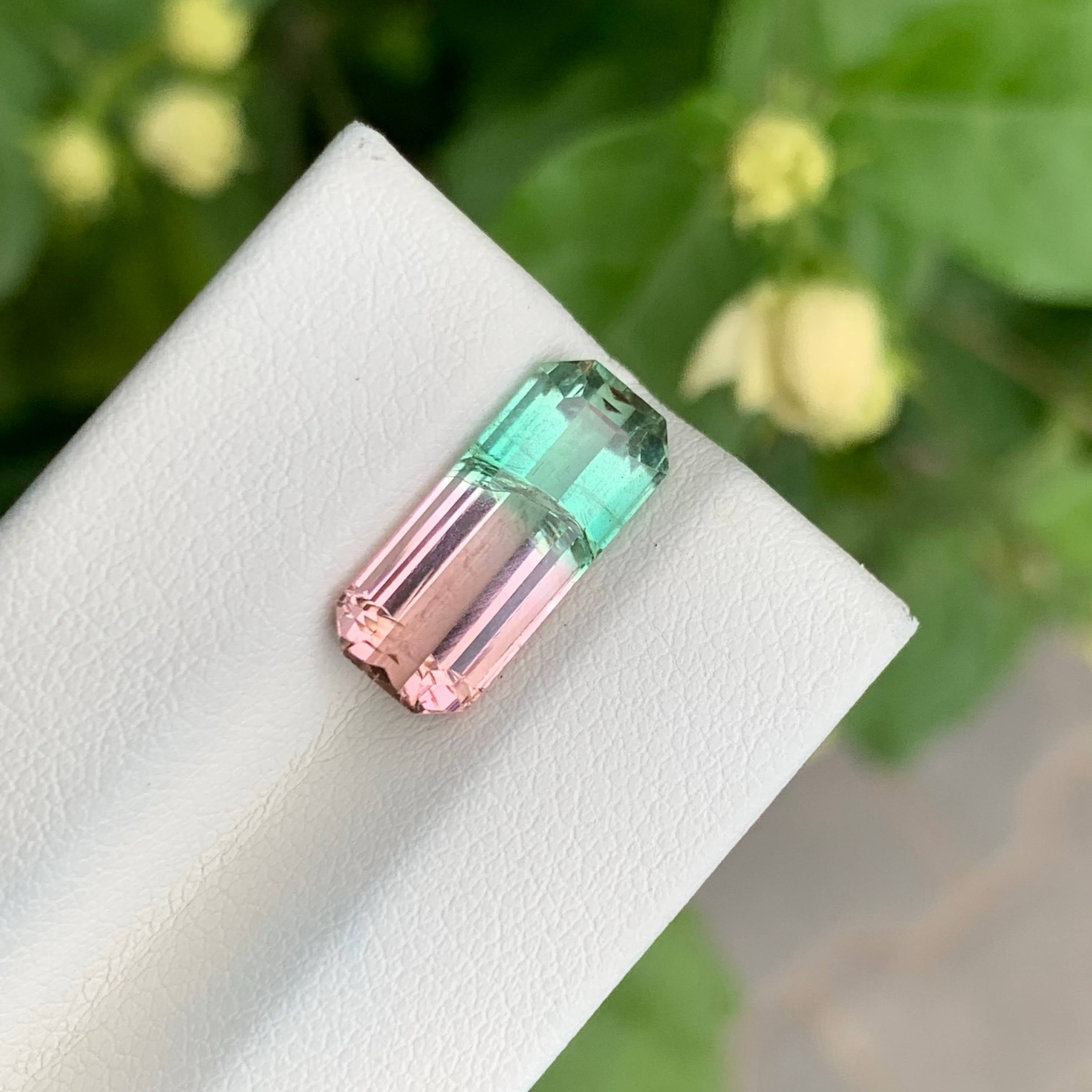 4.55 Carats Bi Color Tourmaline Stone