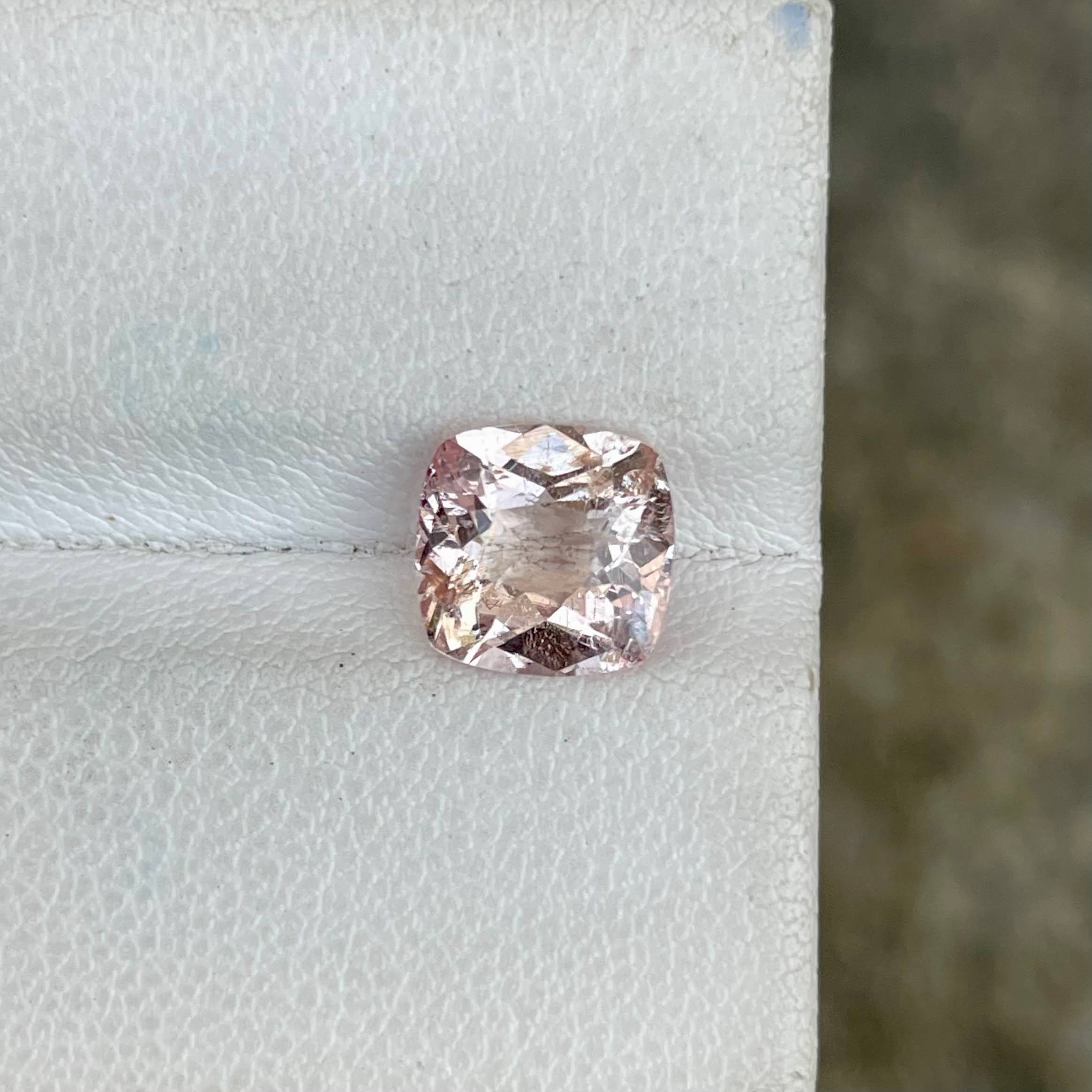 2.47 Carats Morganite Cushion Gemstone