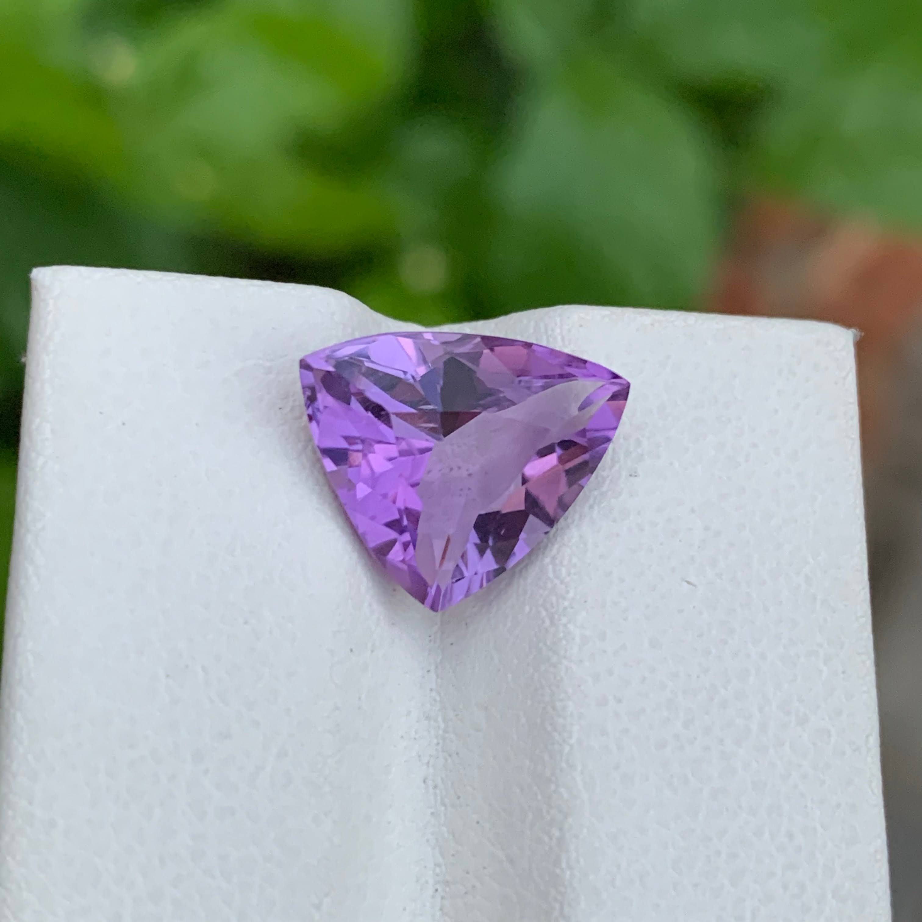 4.20 Carat Amethyst Gem Trilliant Cut