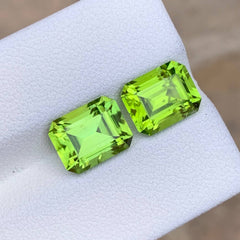 7.11Ct Peridot Pair