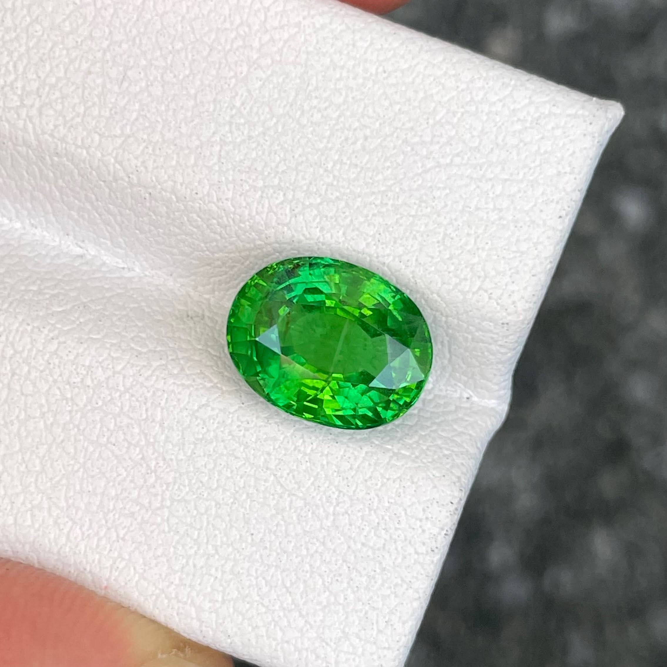 4.21 Carats Green Tsavorite Garnet Gem