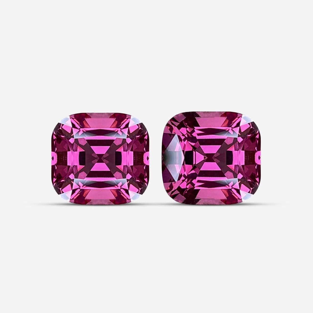 8.05 Carats Purplish Pink Spinel Pair