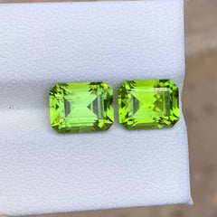 7.11Ct Peridot Pair