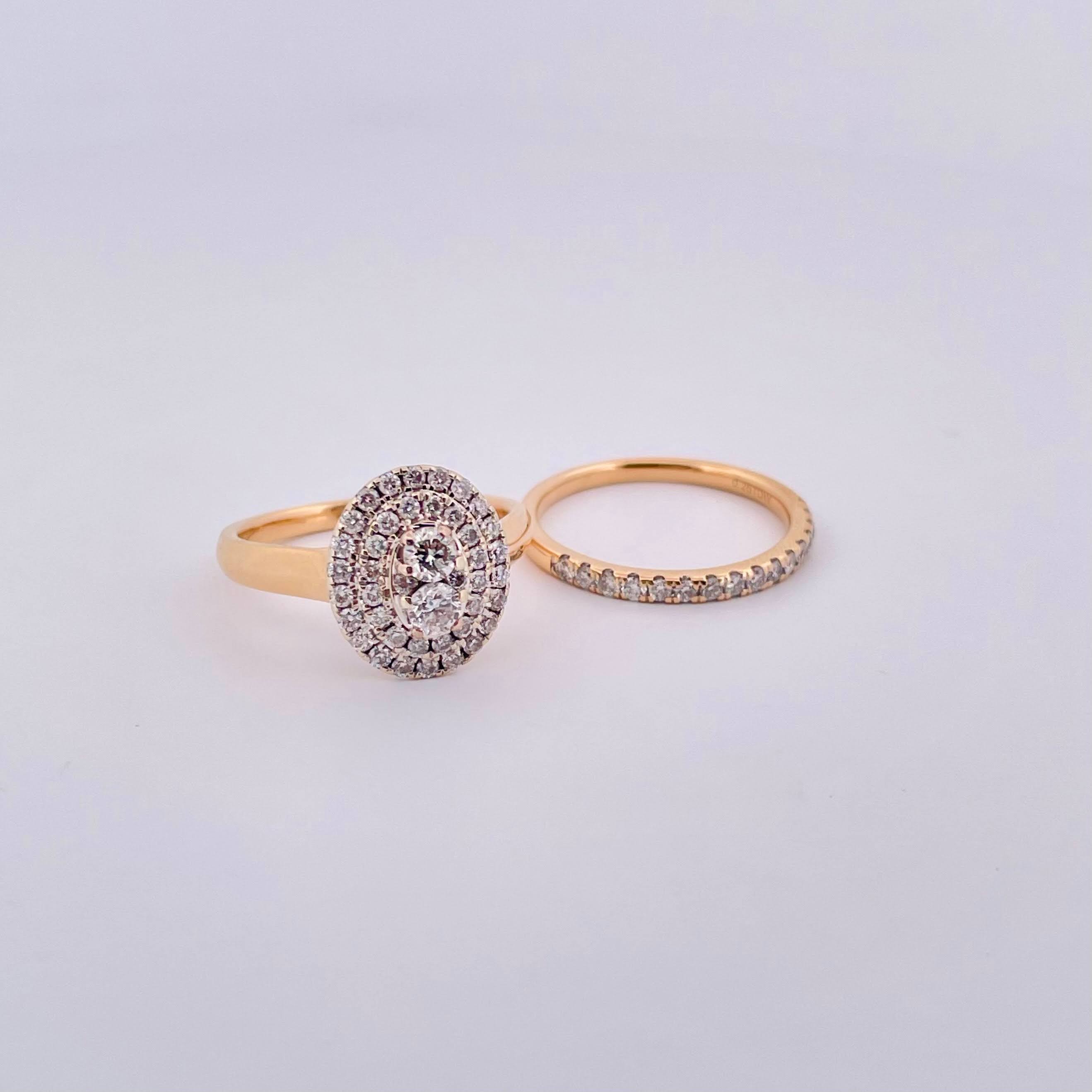 CAD Diamond Ring with 14k Gold