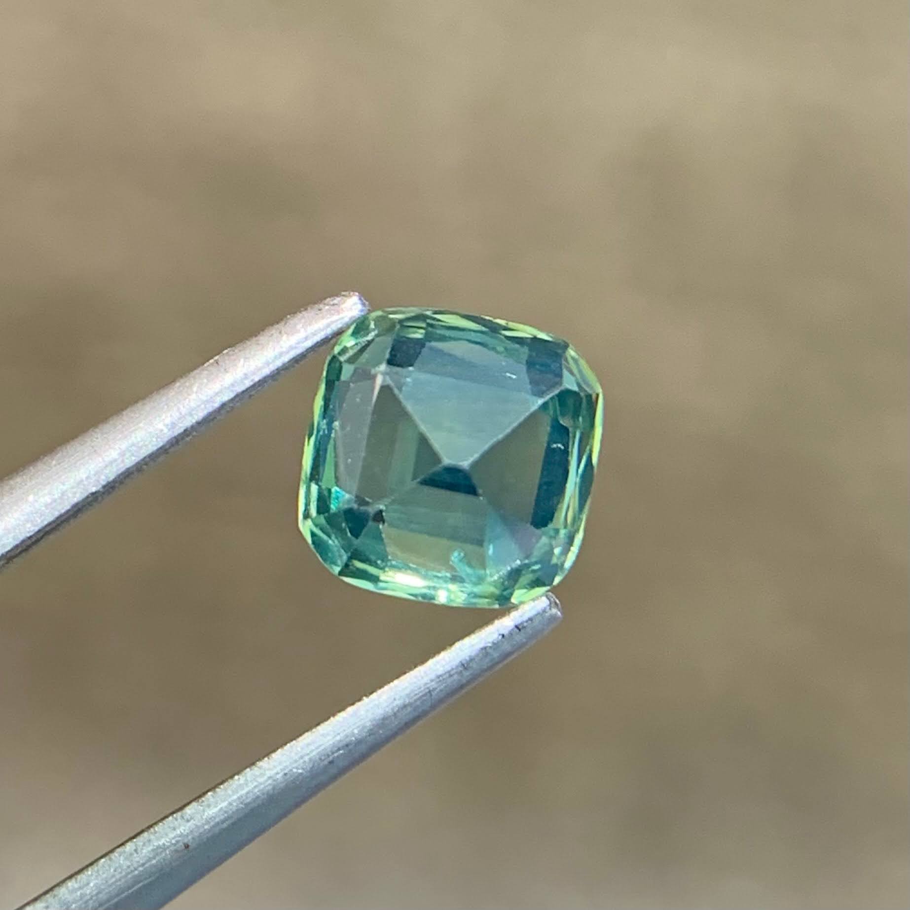 1.12Ct Teal Sapphire Cushion Cut