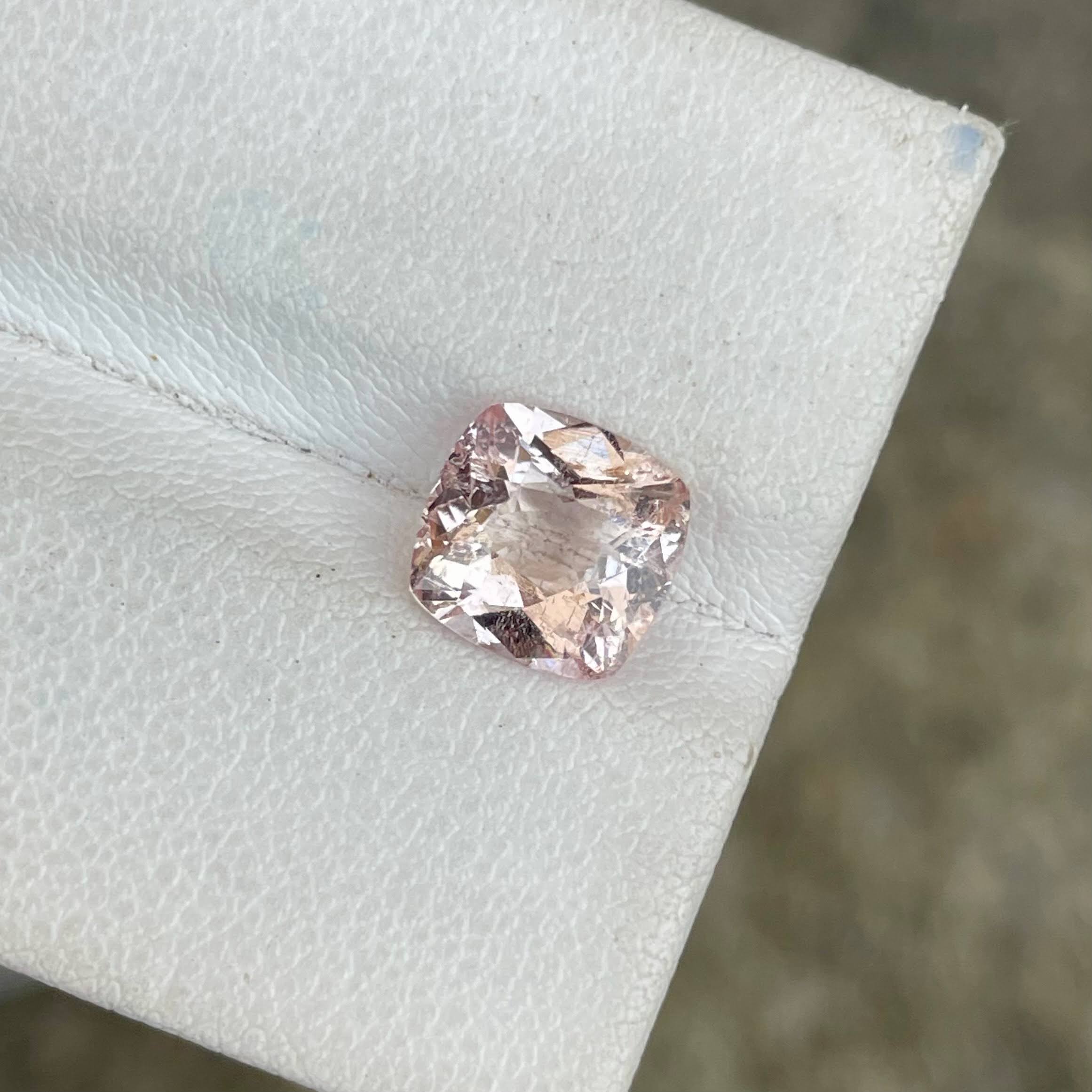 2.47 Carats Morganite Cushion Gemstone