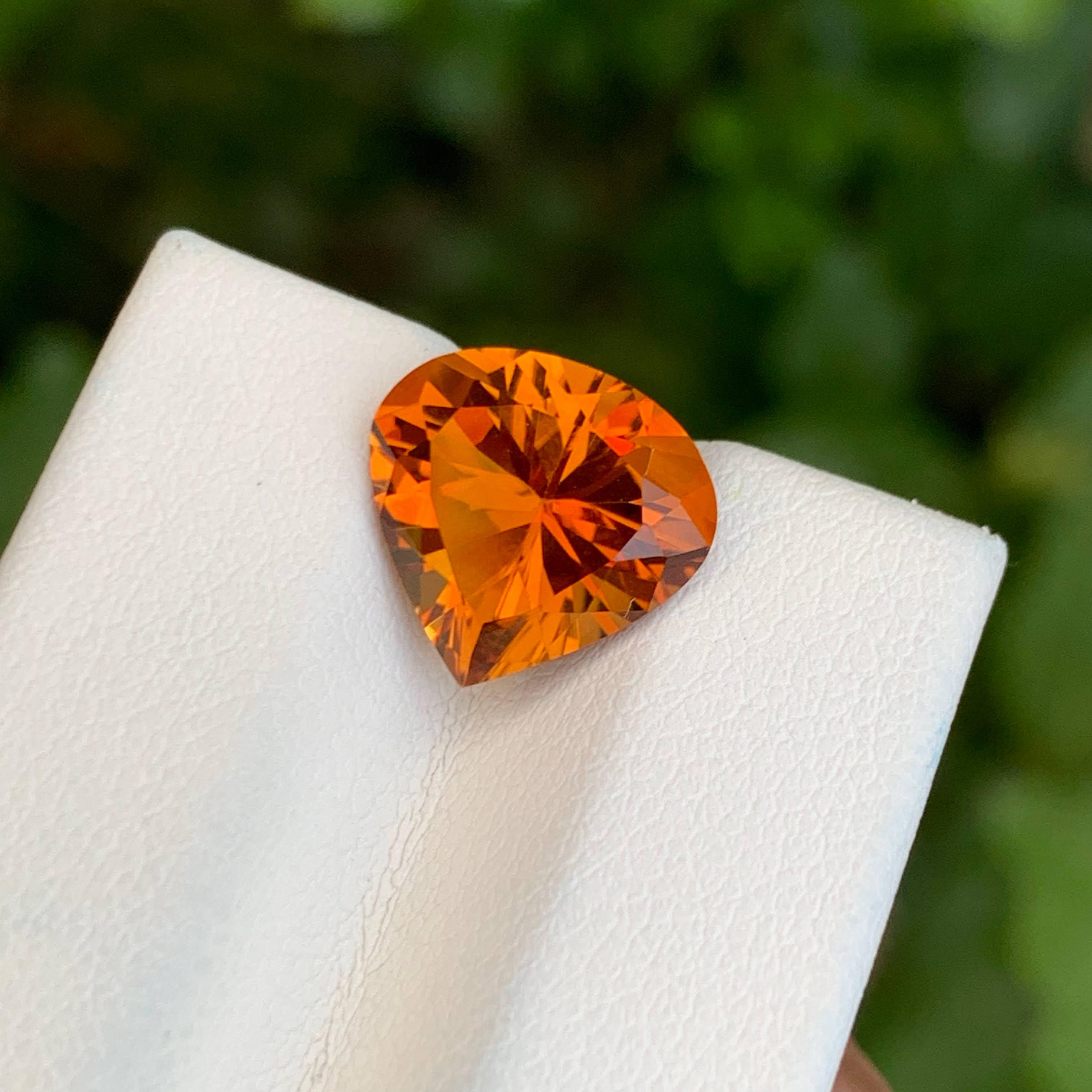 3.65 Carats Fire Citrine Gemstone