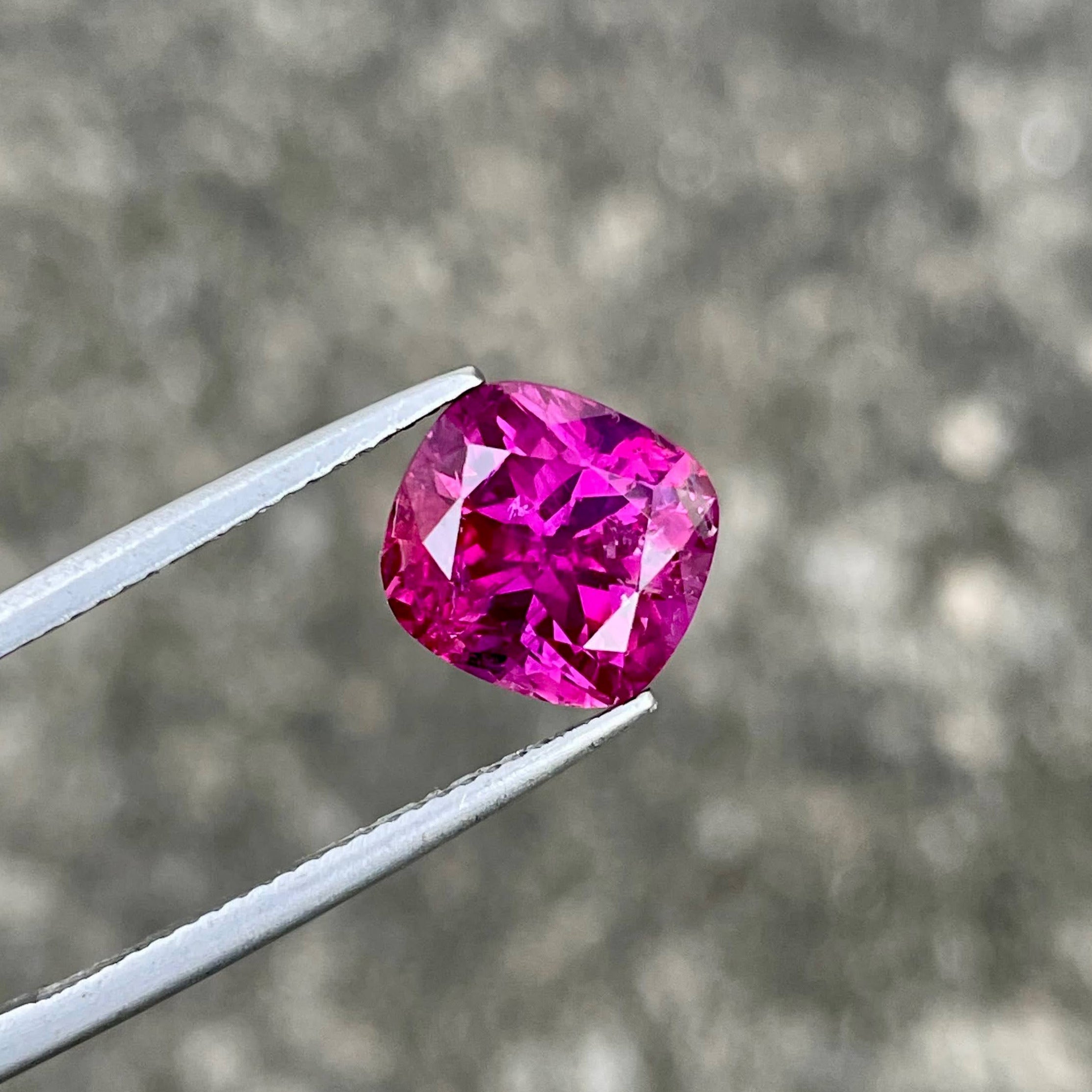 Pink Fire Ruby 5.31 Carats Hot Pink Ruby – Cushion Cut Natural Gemstone from Kashmir ...