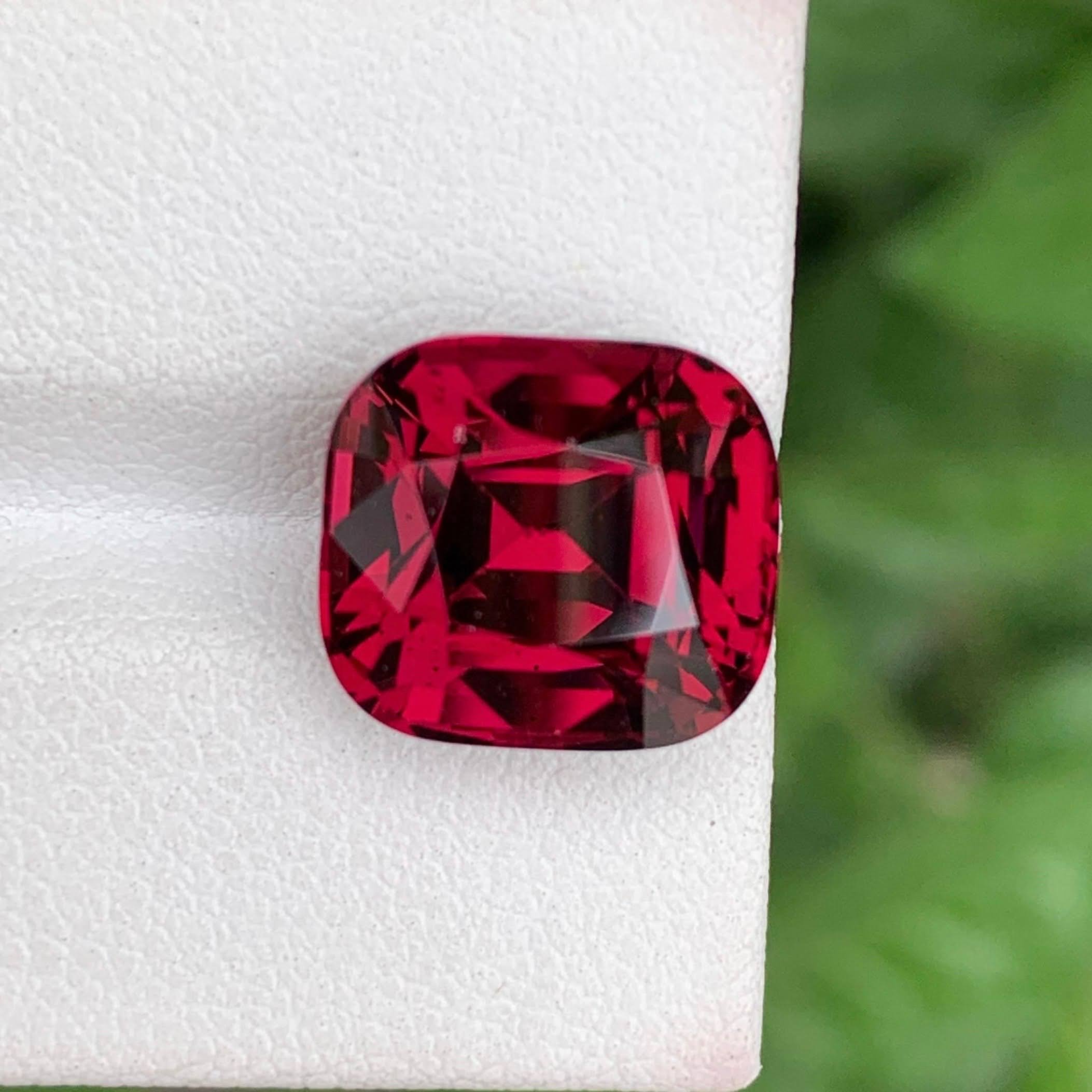 11.30ct Intense Red Garnet Cushion Cut