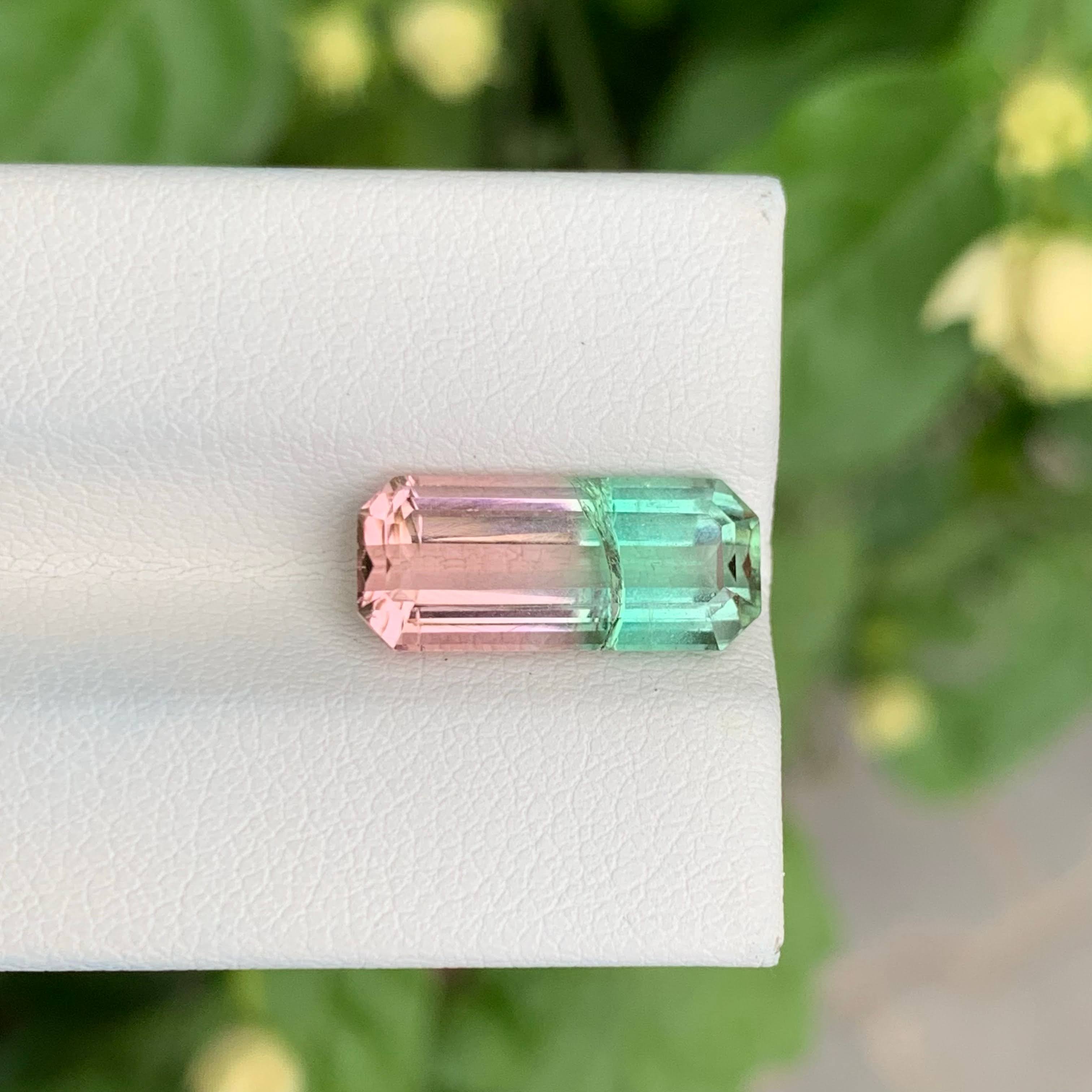 4.55 Carats Bi Color Tourmaline Stone