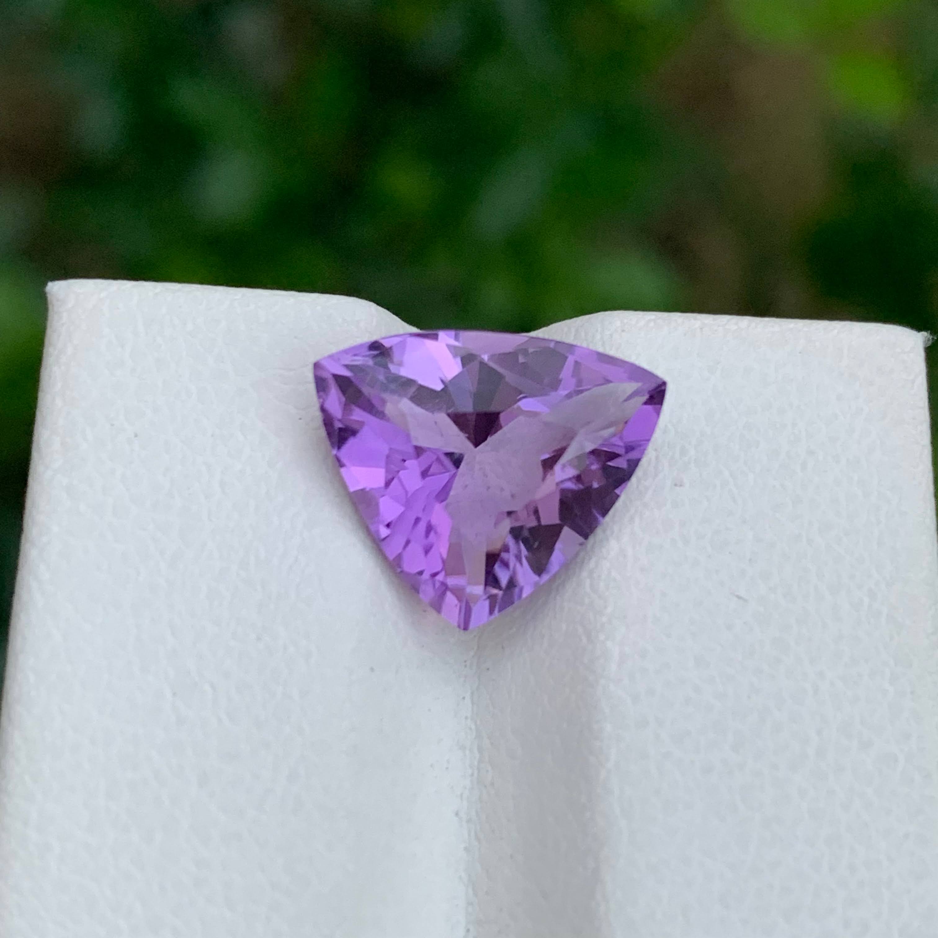 4.20 Carat Amethyst Gem Trilliant Cut