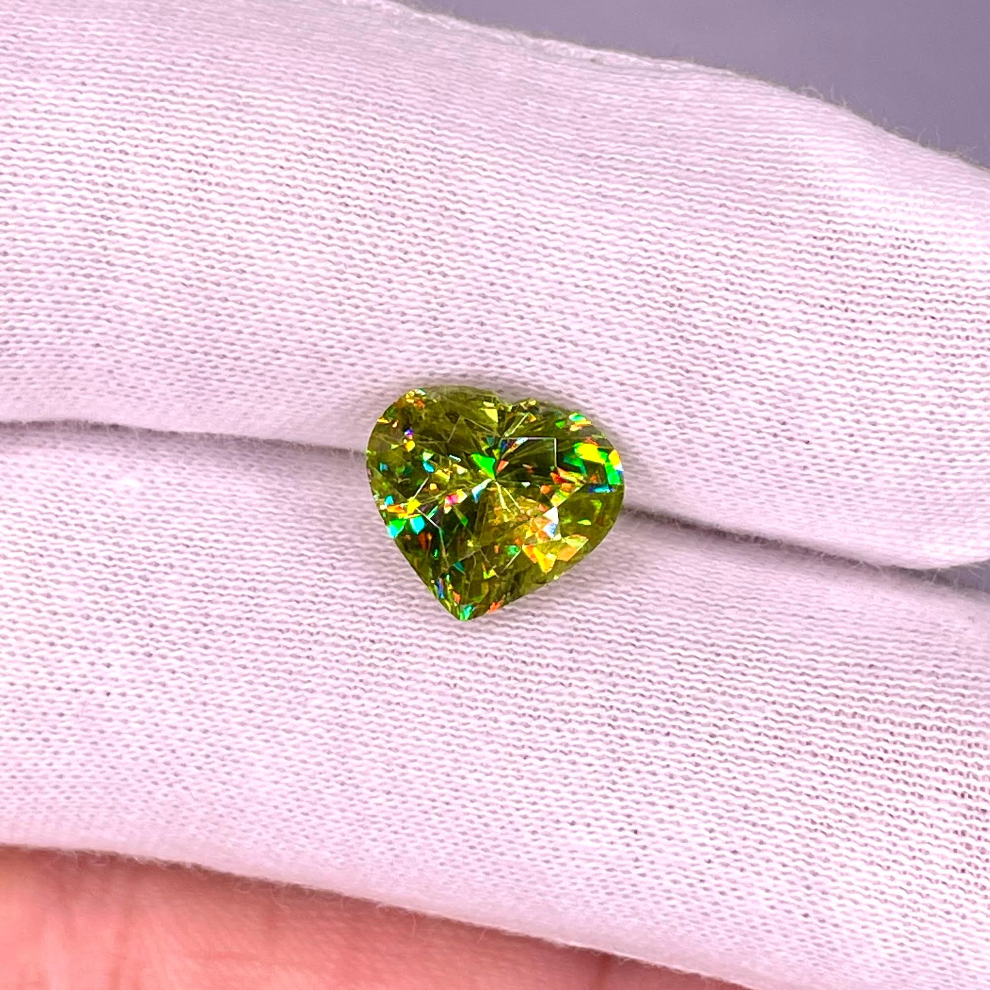 4.55 Carats Heart Cut Sphene Gemstone