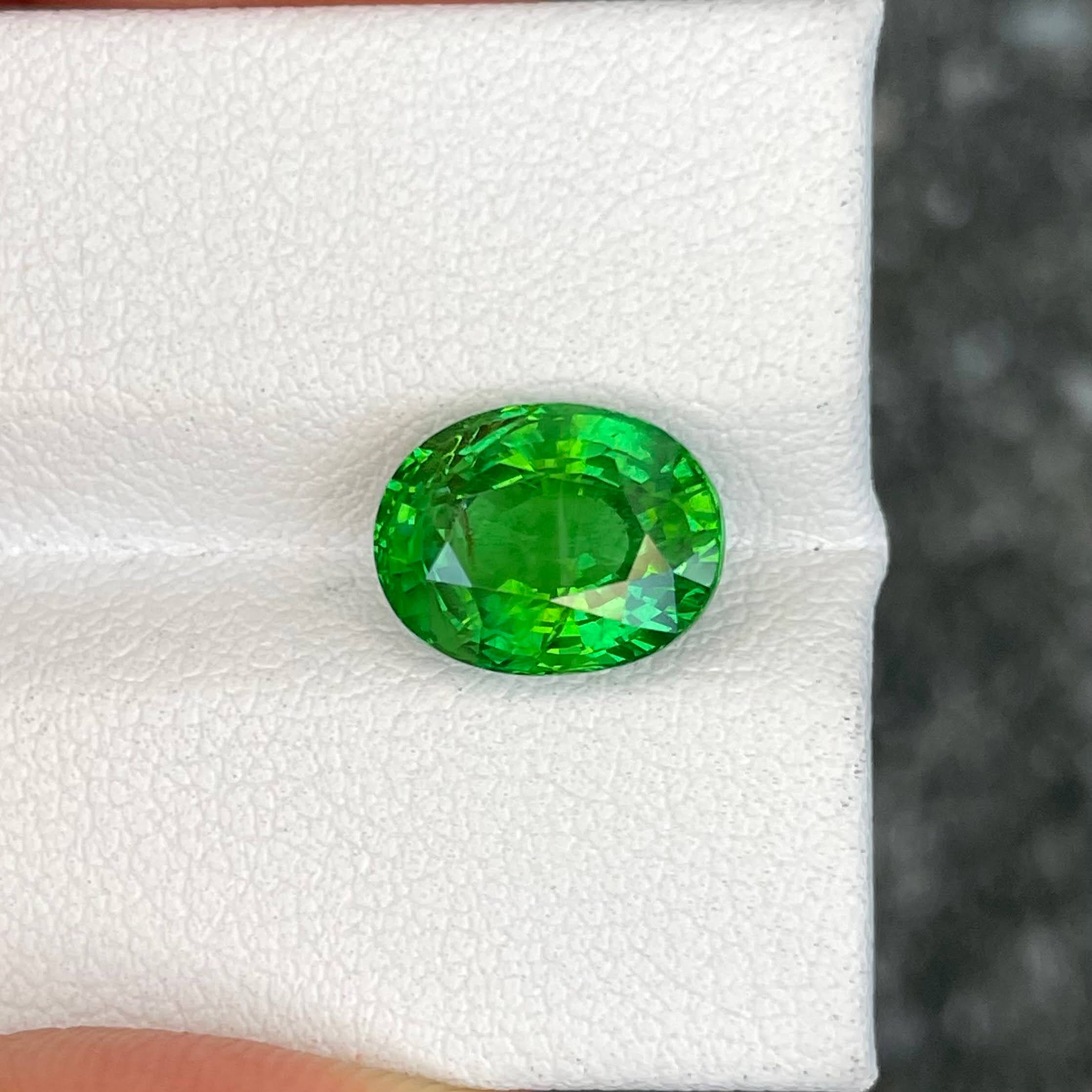 4.21 Carats Green Tsavorite Garnet Gem