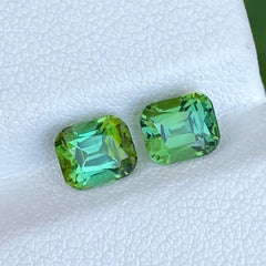 2.32 Carat Mint Green Tourmaline Pair