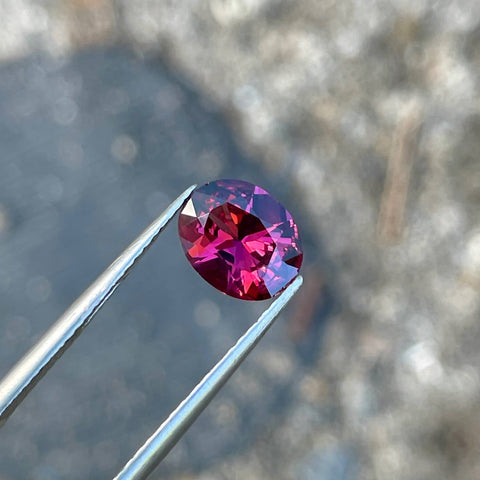 1.45 Carat Pinkish Red Garnet Stone