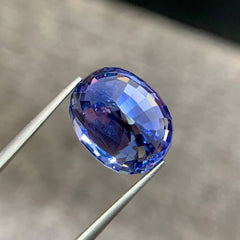 15.08 Ct No Heat Blue Sapphire Oval