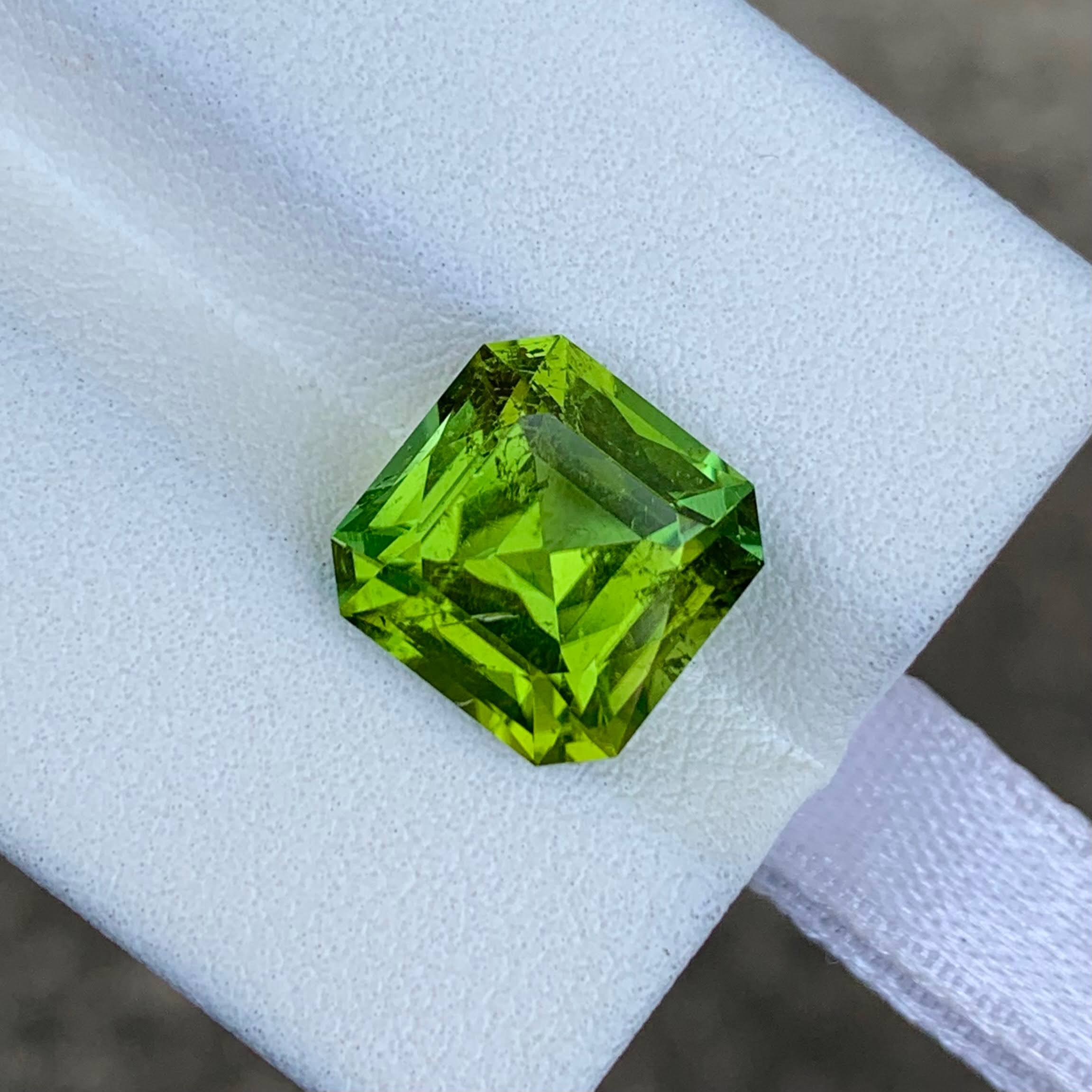 5.18 Ct Green Tourmaline Asscher Cut 