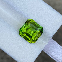 5.18 Ct Green Tourmaline Asscher Cut 