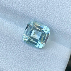 2.11ct Seafoam Blue Aquamarine Cushion Cut