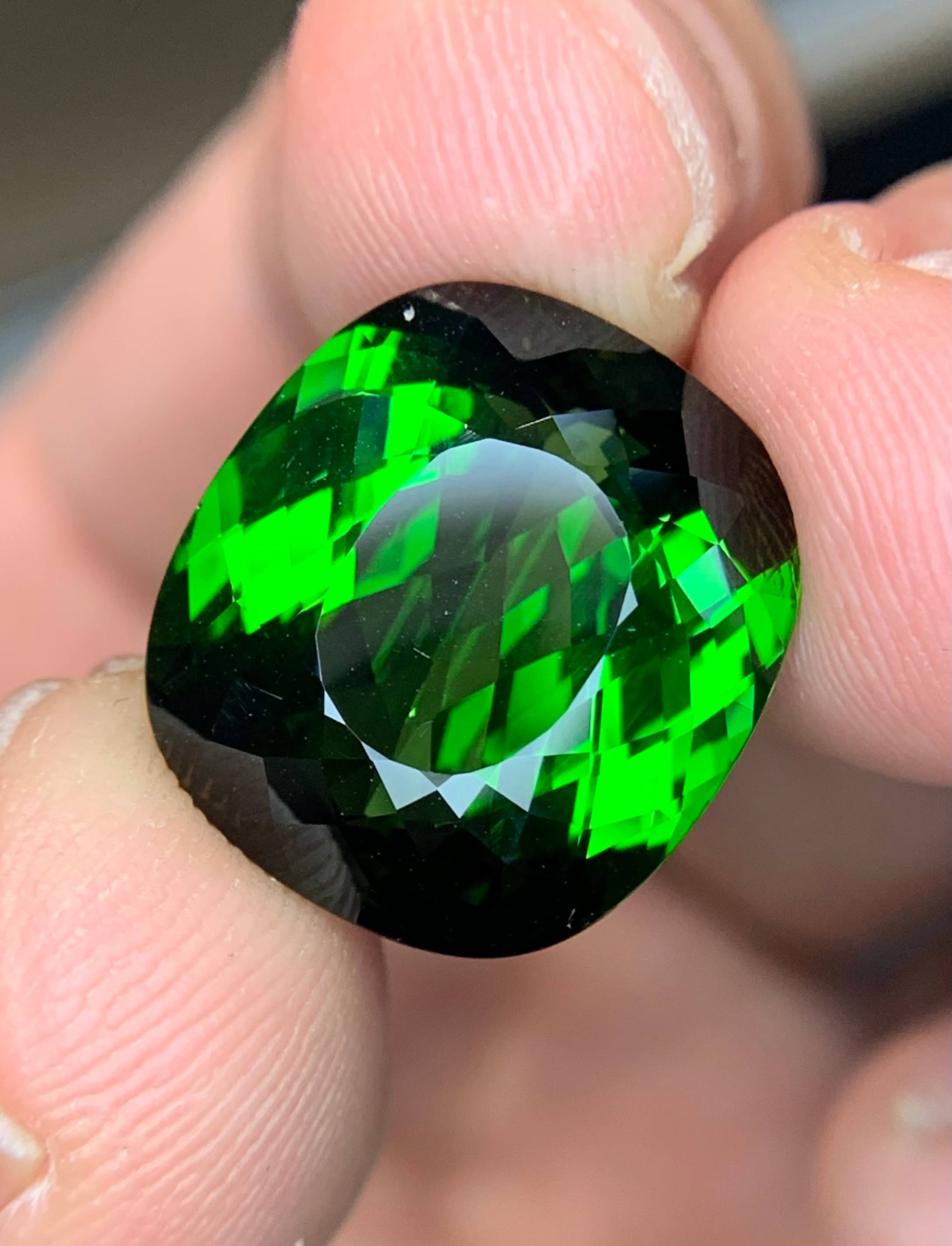 17.15 Carats Green Tourmaline Gemstone