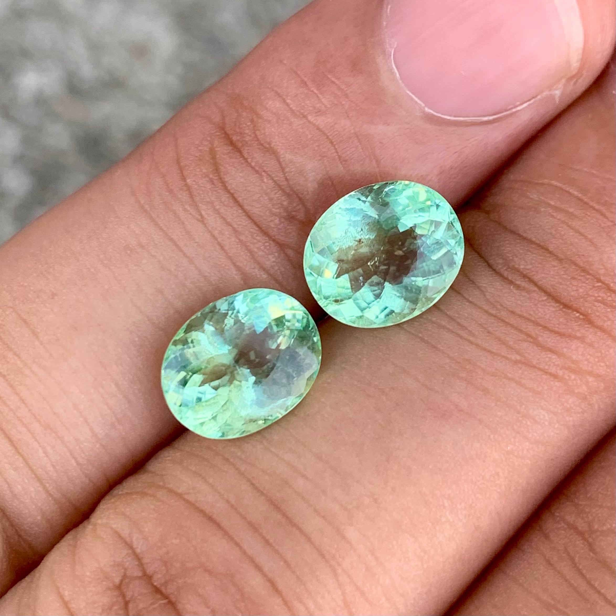 Certified Paraiba Tourmaline Pair 5.78Ct