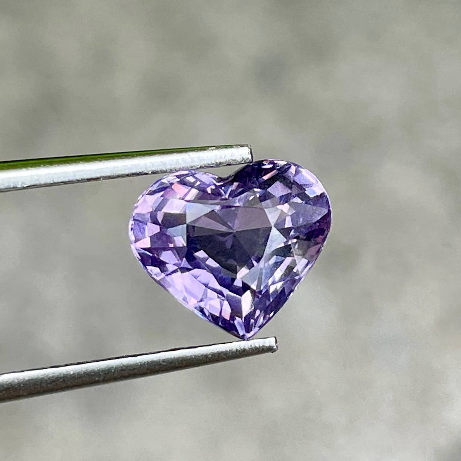 3.12 Carats Purple Spinel Stone Heart