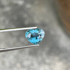 3.02 Carats Blue Spinel Stone Heart