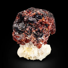 Sparkling Spessartine Garnet on Albite from Skardu, Pakistan