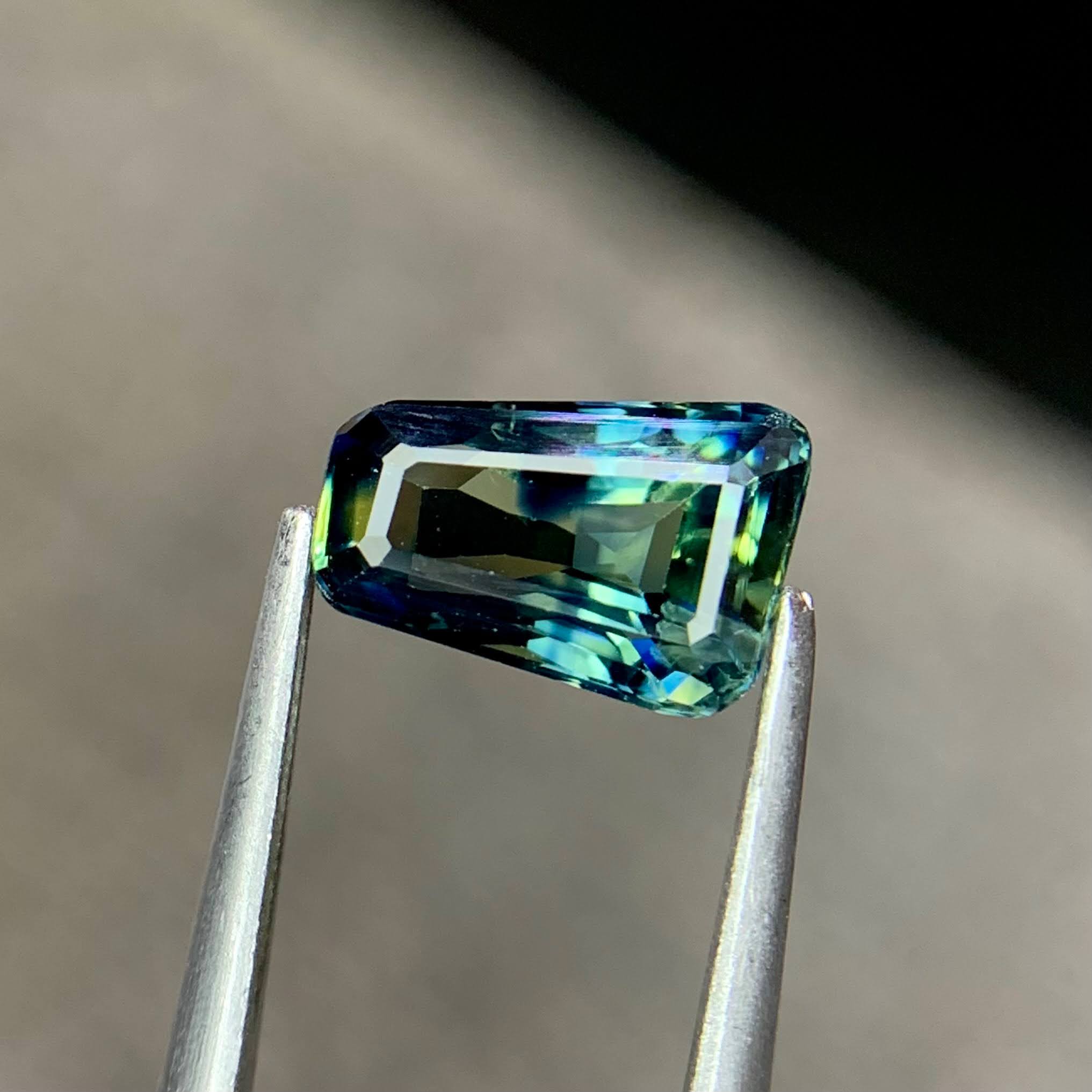 1.53 Ct Teal Sapphire Irregular Shape