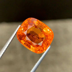 12.77ct Mandarin Garnet Cushion Cut
