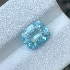 3.03ct Deep Blue Nigerian Aquamarine Cushion Cut