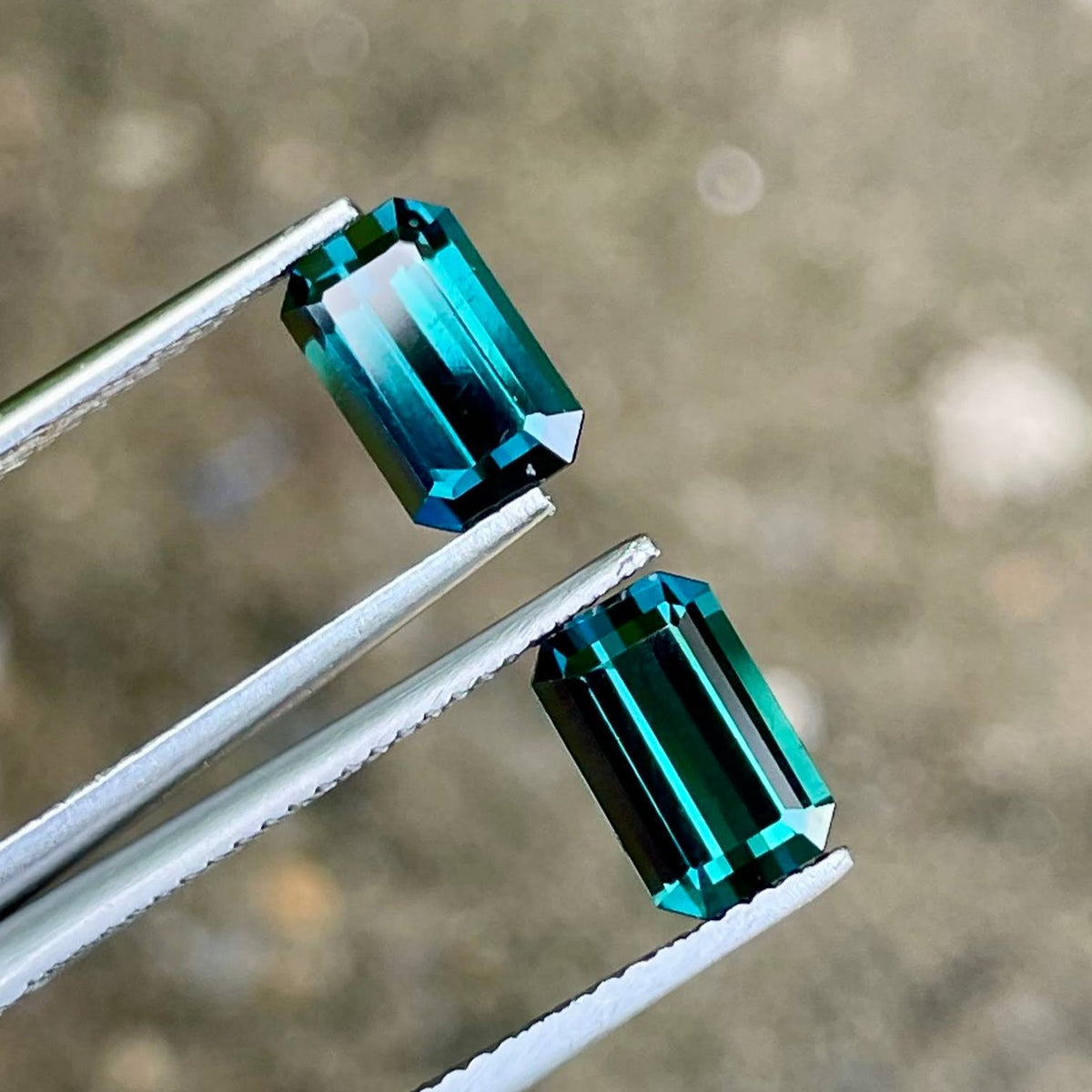 3.15 Carat Indicolite Tourmaline Pair