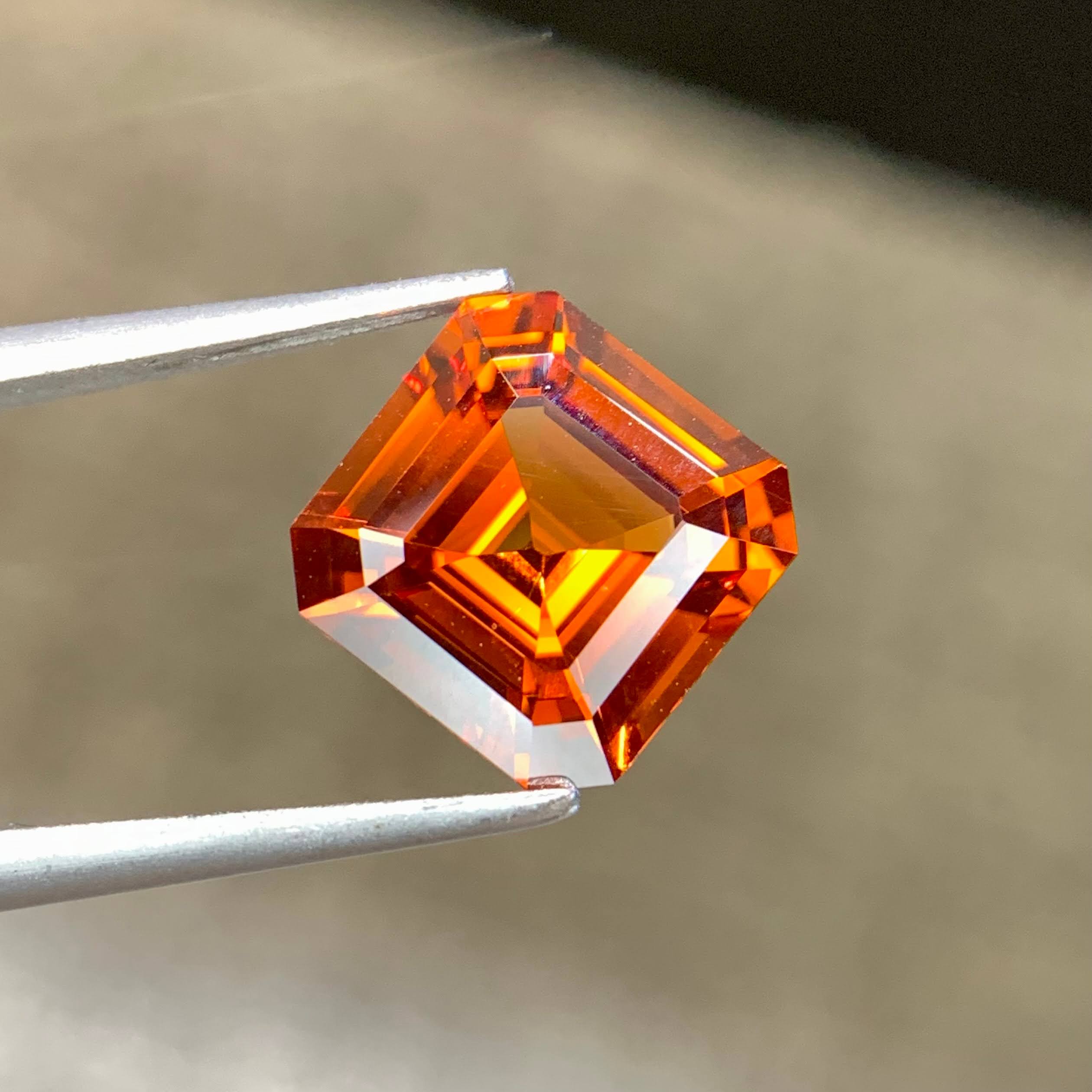 3-96-carats-bright-orange-spessartite-garnet-asscher-cut-tanzania
