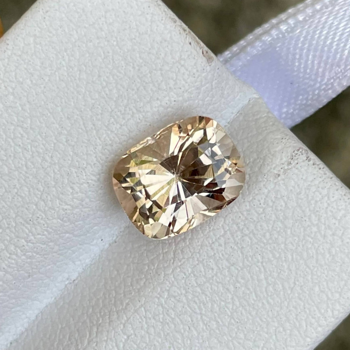 3.22 Carats Imperial Topaz Cushion Cut