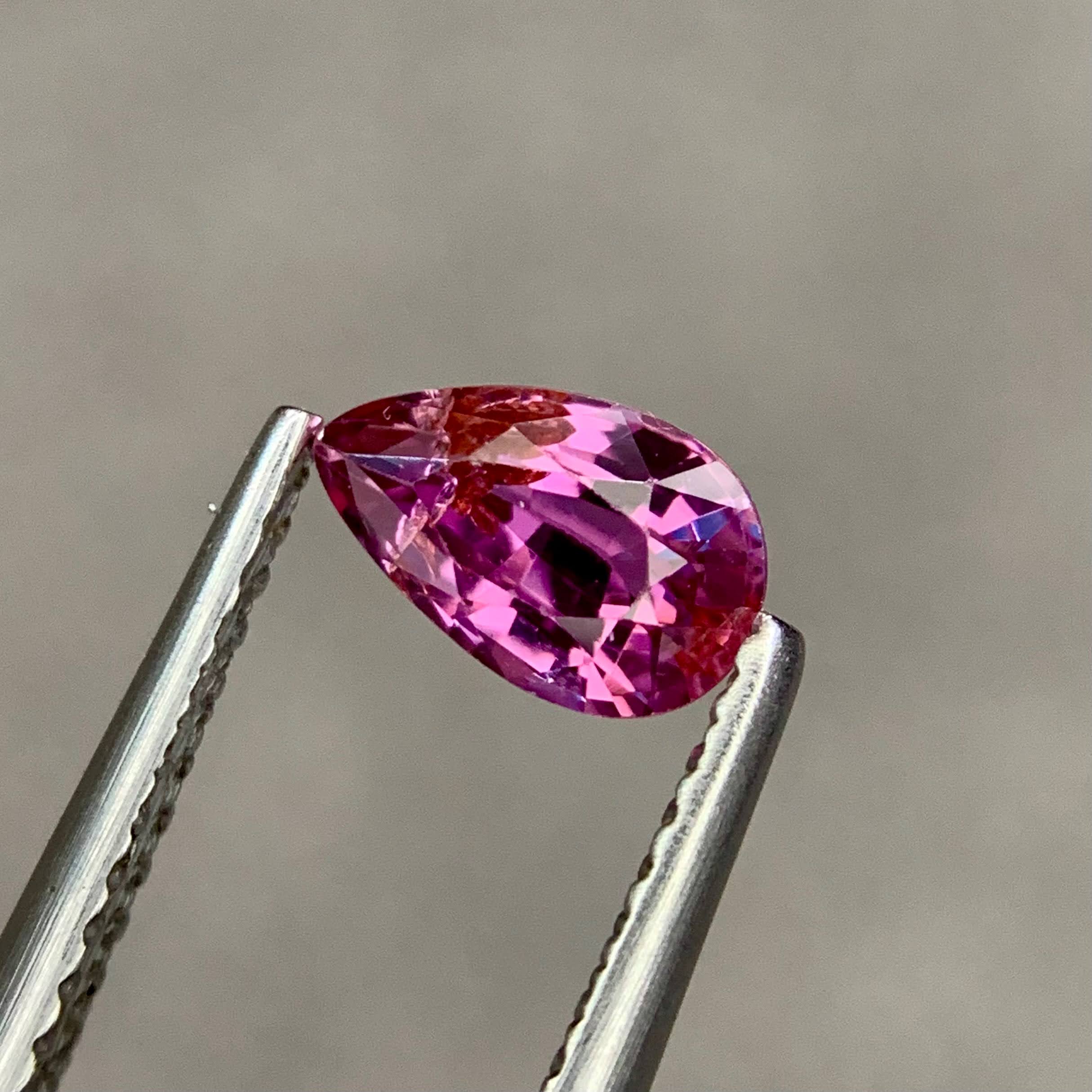 0.87 Ct Hot Pink Sapphire Pear Cut