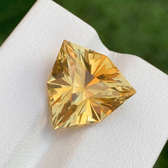 9.05 Carats Trillion Cut Citrine Stone